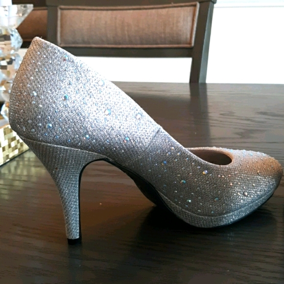 Silver Rhinestone Heels - Picture 4 of 11